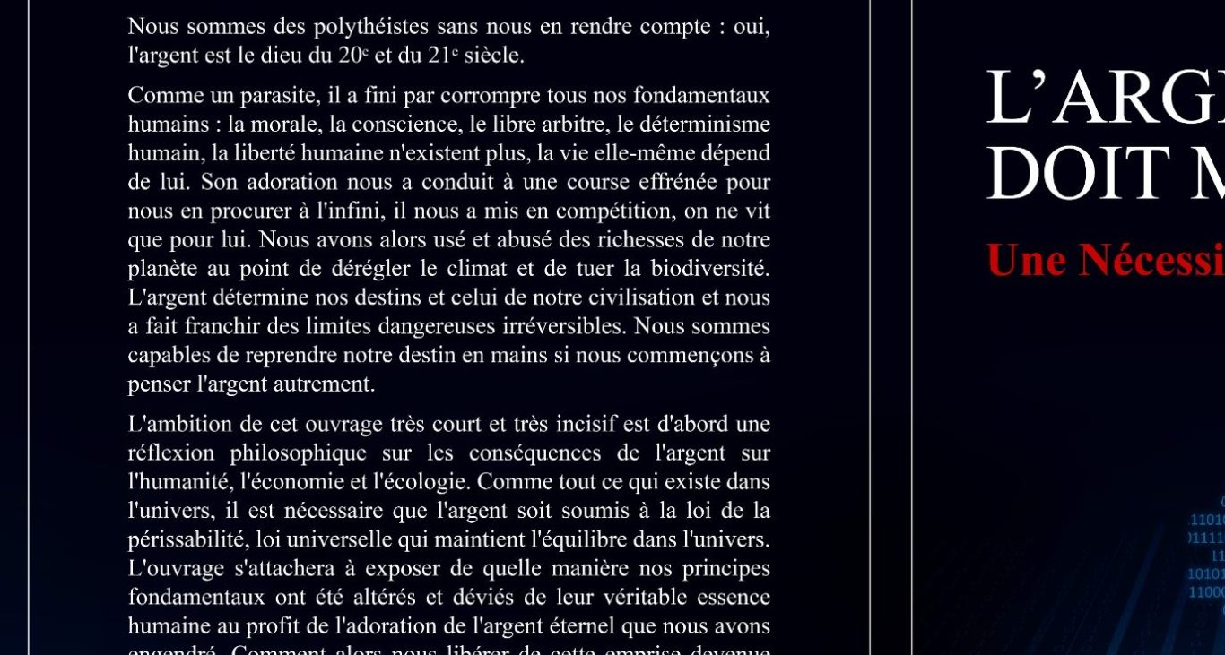 L'argent doit mourir le livre à lire résumé du livre l'argent doit mourir